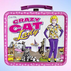 NWOT Archie McPhee Crazy Cat Lady Lunch Box